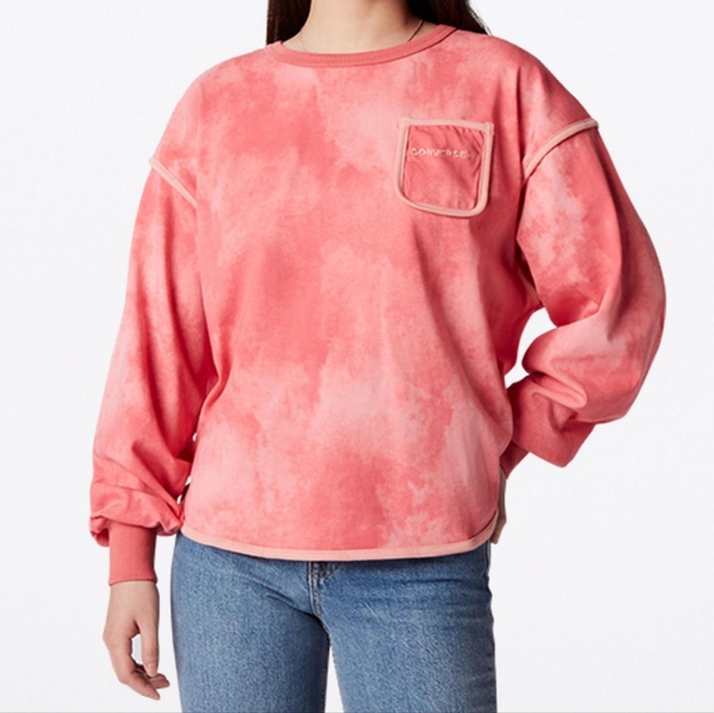 Converse Women's Vented Crew Fleece Sweatshirt Size M